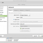 VirtualBox network adapter settings
